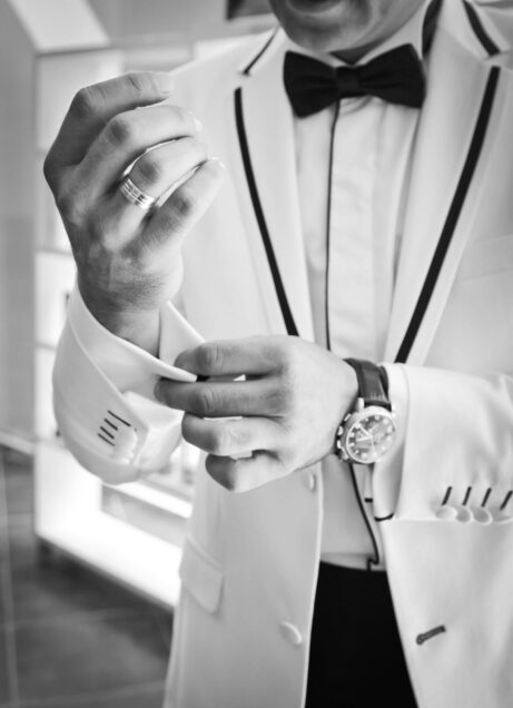 https://www.pexels.com/photo/man-wearing-tuxedo-in-grayscale-photography-38270/