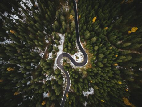 https://www.pexels.com/photo/bird-s-eye-view-of-roadway-surrounded-by-trees-1624600/