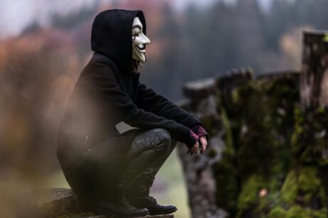 https://www.pexels.com/photo/photo-of-person-in-black-hoodie-and-white-mask-1447105/