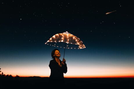 https://www.pexels.com/photo/woman-using-umbrella-with-lights-573238/
