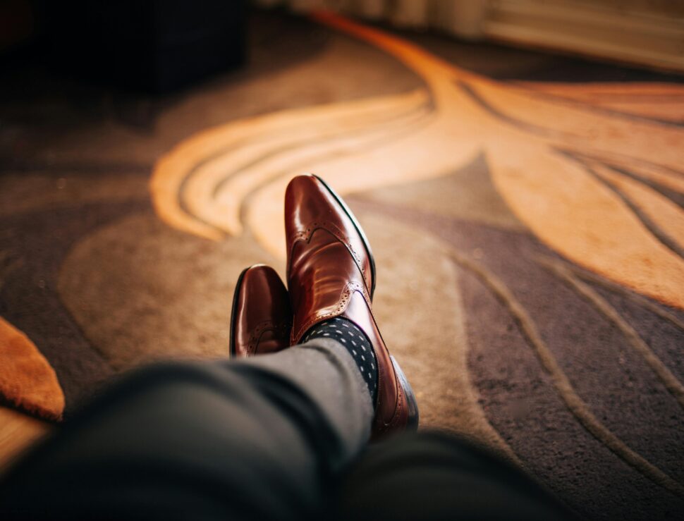 https://www.pexels.com/photo/shallow-focus-photography-of-person-wearing-brown-leather-dress-shoes-175689/